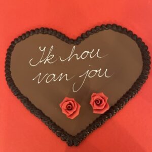 Melk hart “Ik hou van jou”